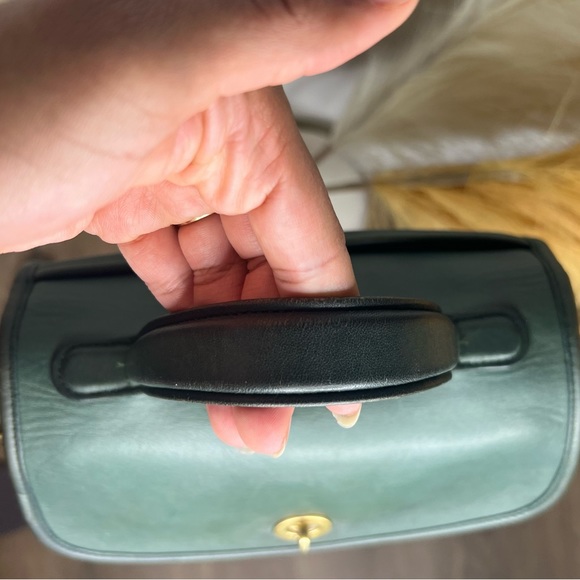 Vintage Coach Manor Bag Green 9977 - Picture 4 of 14